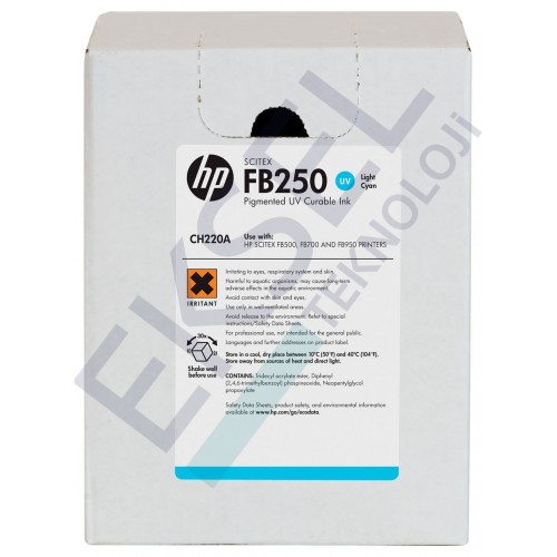 HP FB250 3-liter Light Cyan Scitex Ink  HP FB250 3-liter Light Cyan Scitex Ink