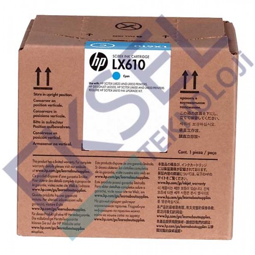 HP LX610 3 Litre Camgöbeği Lateks Mürekkep Kartuşu  HP LX610 3 Litre Camgöbeği Lateks Mürekkep Kartuşu