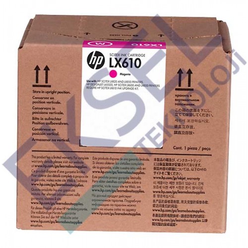 HP LX610 3 Litre Macenta Lateks Mürekkep Kartuşu  HP LX610 3 Litre Macenta Lateks Mürekkep Kartuşu