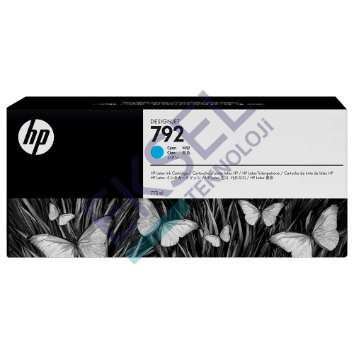 HP 792 775 ml Camgöbeği Lateks Mürekkep Kartuşu  HP 792 775 ml Camgöbeği Lateks Mürekkep Kartuşu