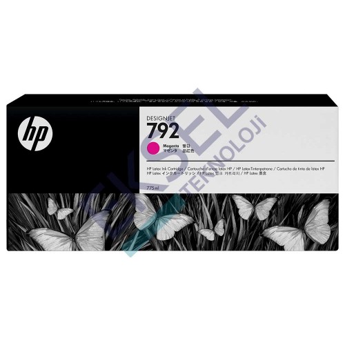 HP 792 775 ml Macenta Lateks Mürekkep Kartuşu  HP 792 775 ml Macenta Lateks Mürekkep Kartuşu