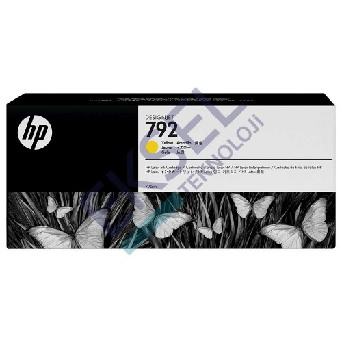 HP 792 775 ml Sarı Lateks Mürekkep Kartuşu  HP 792 775 ml Sarı Lateks Mürekkep Kartuşu
