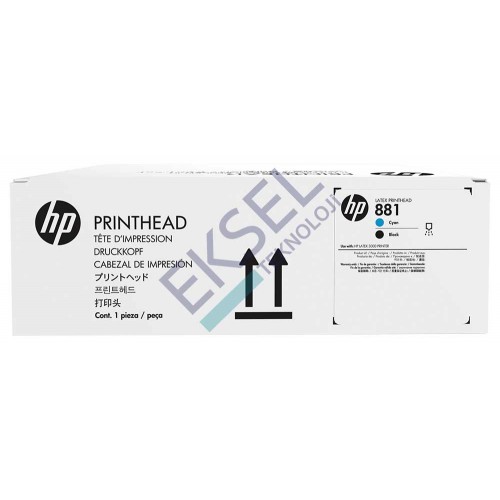 HP 881 Camgöbeği/Siyah Lateks Yazıcı Kafası  HP 881 Camgöbeği/Siyah Lateks Yazıcı Kafası