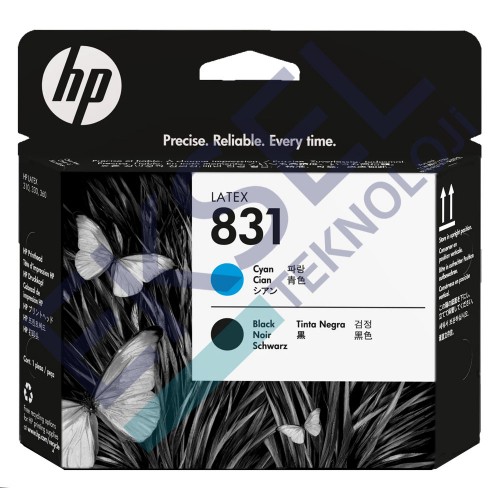 HP 831 Camgöbeği/Siyah Lateks Yazıcı Kafası  HP 831 Camgöbeği/Siyah Lateks Yazıcı Kafası