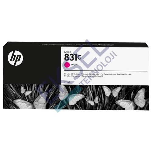 HP 831C 775 ml Macenta Lateks Mürekkep Kartuşu  HP 831C 775 ml Macenta Lateks Mürekkep Kartuşu