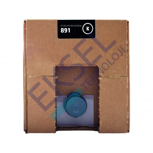 HP 3M 891 10 Litrelik Siyah Latex Mürekkep Kartuşu  HP 3M 891 10 Litrelik Siyah Latex Mürekkep Kartuşu