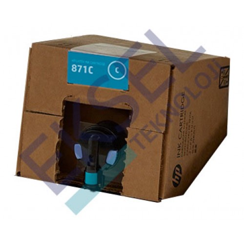 HP 871C 3 litrelik Camgöbeği Latex Mürekkep Kartuşu  HP 871C 3 litrelik Camgöbeği Latex Mürekkep Kartuşu