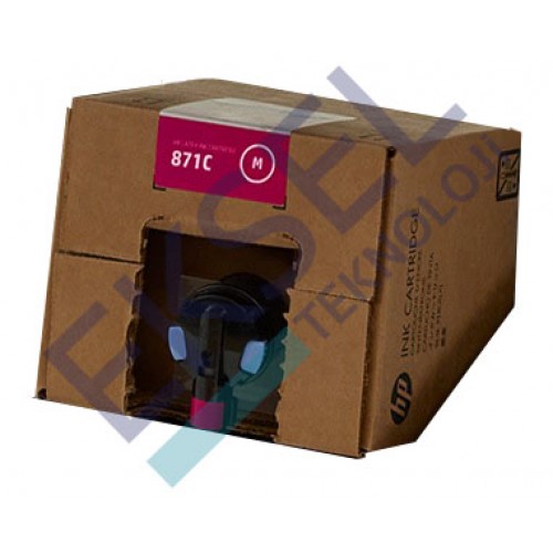 HP 871C 3 litrelik Macenta Latex Mürekkep Kartuşu  HP 871C 3 litrelik Macenta Latex Mürekkep Kartuşu