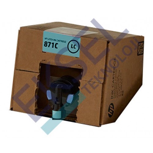 HP 871C 3 litrelik Açık Camgöbeği Latex Mürekkep Kartuşu  HP 871C 3 litrelik Açık Camgöbeği Latex Mürekkep Kartuşu